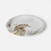 Assiettes En Carton Forêt de loups et de cerfs (Angle)