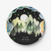 Assiettes En Carton Forêt de lucioles Anniversaire (Devant)