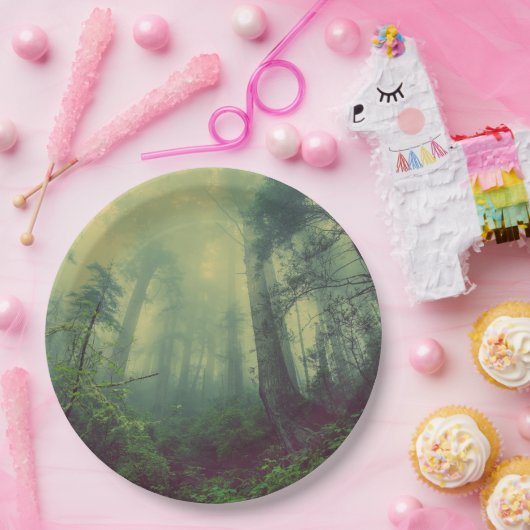 Assiettes En Carton Forêt de Misty (Fête)