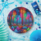 Assiettes En Carton Forêt de Neon (Fête)