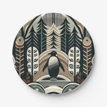 Forêt de pingouins d'ivoire de Taupe Mocha avec Ar