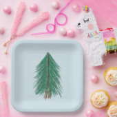 Assiettes En Carton Forêt de sapin (Fête)