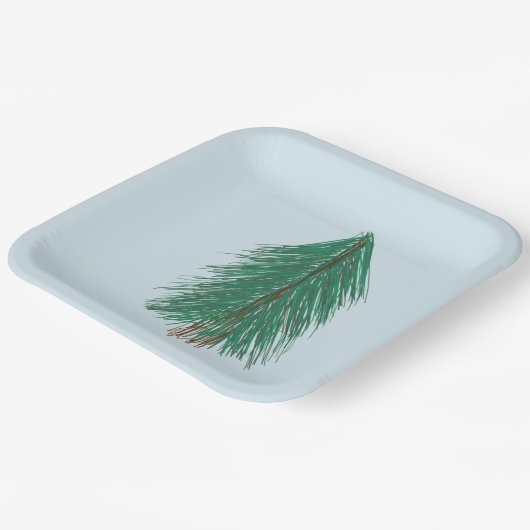 Assiettes En Carton Forêt de sapin (Angulaire)