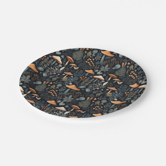 Assiettes En Carton Forêt de Toadstool (Angle)