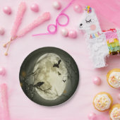 Assiettes En Carton Forêt d'Halloween, chauves-souris, paysage (Fête)