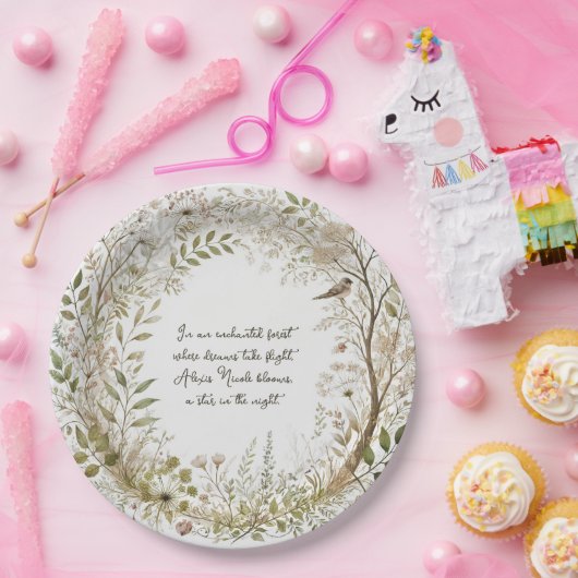 Assiettes En Carton Forêt enchantée Ethereal (Fête)