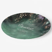 Assiettes En Carton Forêt enchantée Magie verte Lavande Quinceanera (Angle)