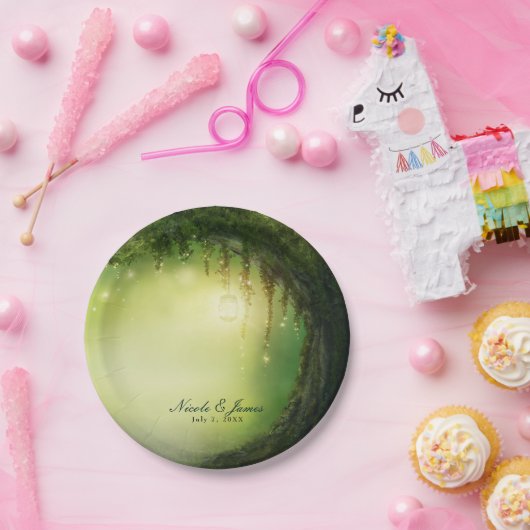 Assiettes En Carton Forêt Enchantée Réception de mariage rustique (Fête)