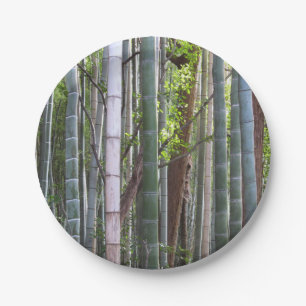 Assiettes En Carton Forêt géante japonaise de bambou, Sagano, Kyoto, J