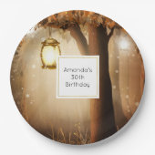 Assiettes En Carton Forêt magique avec lumières des fées Anniversaire (Devant)