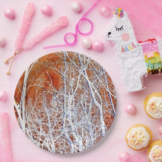 Assiettes En Carton Forêt squelettique II (Fête)