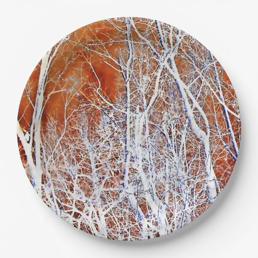 Assiettes En Carton Forêt squelettique II (Devant)