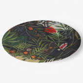 Assiettes En Carton Forêt tropicale avec singes par Henri Rousseau (Angle)