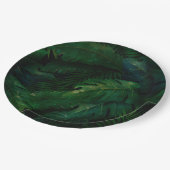 Assiettes En Carton Forêt tropicale tropicale feuillage vert (Angle)