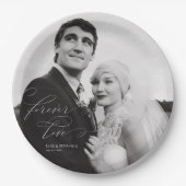 Assiettes En Carton Forever Love Photo Mariage Brunch (Devant)