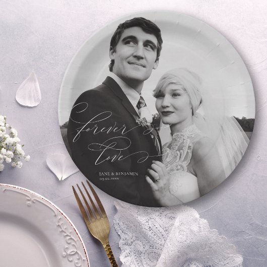 Assiettes En Carton Forever Love Photo Mariage Brunch