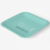 Assiettes En Carton Forever You And Me Mariage Suite Turquoise Blue Pa (Angulaire)