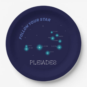 Assiettes En Carton Formation de l'hémisphère nord Pleiades Star