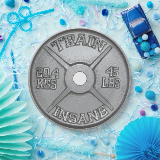 Assiettes En Carton Formation fou (Barbell Plate) Motivation (Fête)