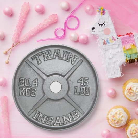 Assiettes En Carton Formation fou (Barbell Plate) Motivation (Fête)