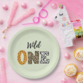 Assiettes En Carton Forme animale calligraphie sauvage une plaque de p (Fête)