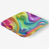 Assiettes En Carton Formes en plastique arc-en-ciel (Angulaire)