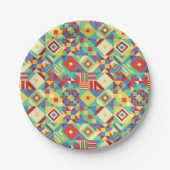 Assiettes En Carton Formes Métriques Plaques de papier géométrique (Devant)