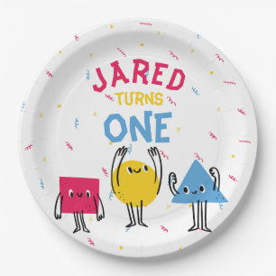 Assiettes En Carton Formes mignonnes Première fête d'anniversaire
