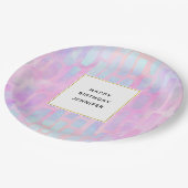 Assiettes En Carton Formes rectangulaires bleues sur Arrière - plan ro (Angle)