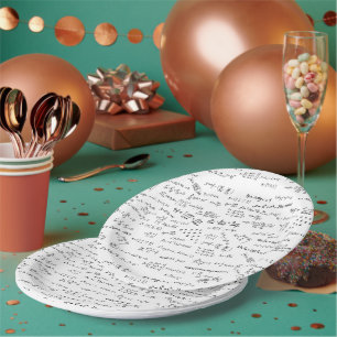 Assiettes En Carton Formules Et Numéros De Maths
