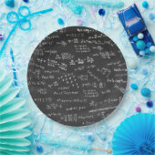 Assiettes En Carton Formules Et Numéros De Maths De Tableau Noir (Fête)