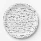 Assiettes En Carton Formules Mathématiques Et Numéros (Devant)