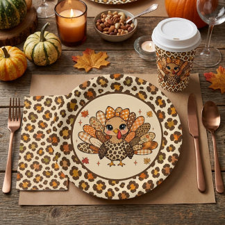 Assiettes En Carton Fou de dinde 