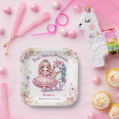 Assiettes En Carton Four Ever A Princess Unicorn 4e anniversaire (Fête)