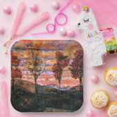 Assiettes En Carton Four Trees, art d'Egon Schiele, (Fête)