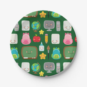 Assiettes En Carton Fournitures de classe Kawaii de rentrée scolaire m