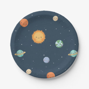 Assiettes En Carton Fournitures de fête Espace Extérieur Soleil et Pla