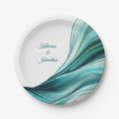 Assiettes En Carton Fournitures de fête moderne-Emerald Green- (Devant)