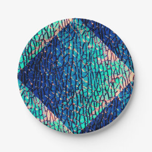 Assiettes En Carton Fournitures en métal bleu et vert