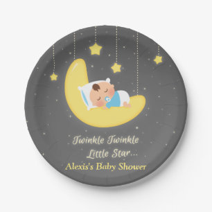 Assiettes En Carton Fournitures pour Baby Shower Twinkle Twinkle Littl