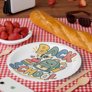 Assiettes En Carton Fournitures Scolaires Mignonnes Kawaii de Rentree 