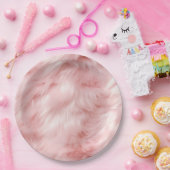 Assiettes En Carton Fourrure Animale Rose Tendre (Fête)