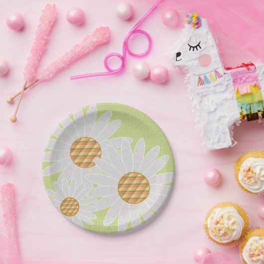 Assiettes En Carton Fous Daisées Plaques de papeterie (Fête)