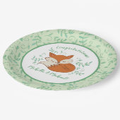Assiettes En Carton Fox Baby shower Animaux boisés (Angle)