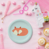Assiettes En Carton Fox rouge somnolent (Fête)