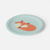 Assiettes En Carton Fox rouge somnolent (Angle)