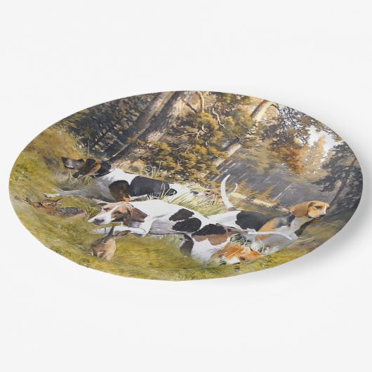 Assiettes En Carton Foxhound (Angle)