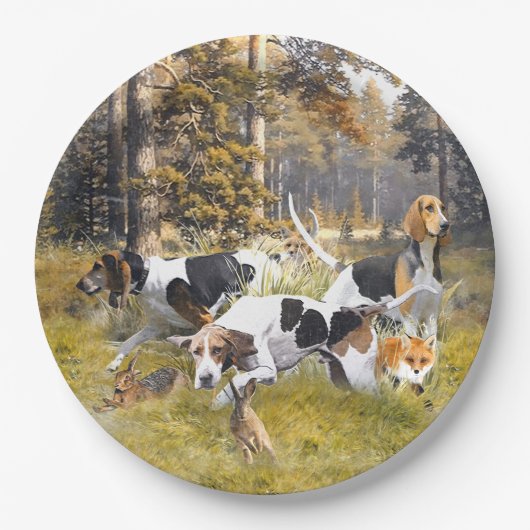 Assiettes En Carton Foxhound (Devant)