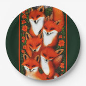 Assiettes En Carton Foxy Fun Green (Devant)