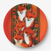 Assiettes En Carton Foxy Fun Orange (Devant)